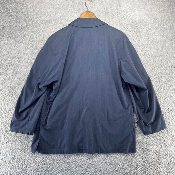 Vintage London Fog Bomber Jacket Men's 42 Blue Faded Reeves Zip Faded Talon 70s - Picture 8 of 11